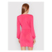 Rinascimento Koktejlové šaty CFC0107346003 Ružová Slim Fit