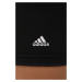 Tréningové šortky adidas Performance Optime H64227 dámske, čierna farba, jednofarebné, vysoký pá