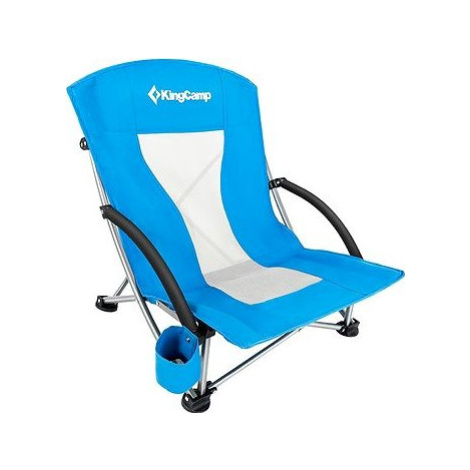 KING CAMP Kemping skladacia stolička Deluxe s opierkami oceľ, modrá