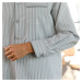 Pruhovaná pyžamová košeľa, bavlnený popelín