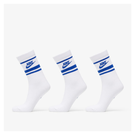 Nike NSW Everyday Essential Crew Socks 3-Pack Bílé/ Modré