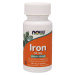 NOW® Foods NOW Iron Bisglycinate, železo chelát (Ferrochel), 18 mg, 120 rastlinných kapsúl