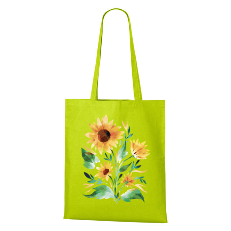 Plátená taška so slnečnicami - originálna a praktická plátená taška