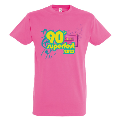 90' Super Fest tričko 90' SUPER FEST Ružová
