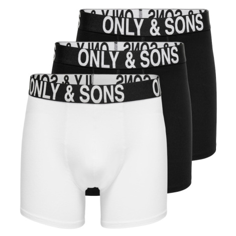 Only & Sons Boxerky 'FITZ'  čierna / biela