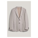 SAKO GANT SLIM TWO-TONED TWILL JERSEY BLAZER CHATEAU GREY