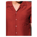 Pánska košeľa s krátkym rukávom K561 - tehlová