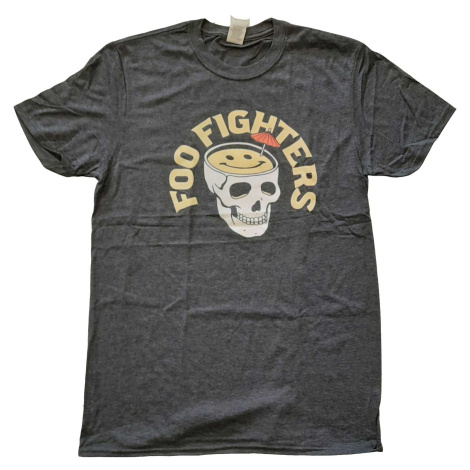 Foo Fighters tričko Skull Cocktail Šedá