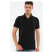 T8586 DEWBERRY MEN'S POLO NECK T-SHIRT-BLACK