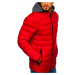 Pánská zimní bunda s kapucí JP1102 - červená