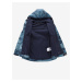 Modrá detská vzorovaná softshellová bunda ALPINE PRE HOORO