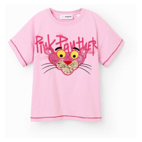 Desigual Tričko 'Pink Panther'  žltá / ružová / ružová / čierna