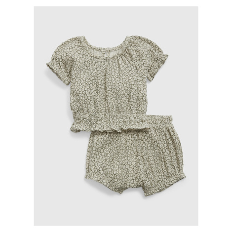 Zelený baby set top a šortky GAP