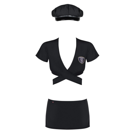 Čierny sexi kostým Policewoman Obsessive