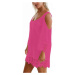 Plážové šaty s čipkou Lyric - ružové
