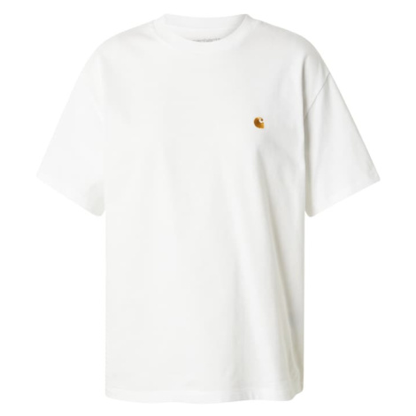 Carhartt WIP Tričko 'Chase'  šafránová / biela
