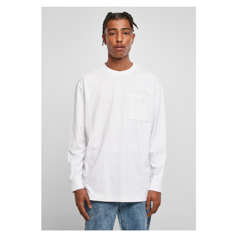 Large long-sleeved pocket in white Urban Classics