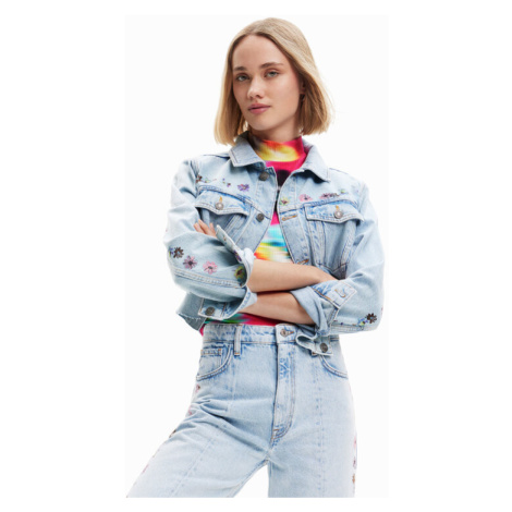 Desigual Džínsová bunda 23SWED55 Modrá Regular Fit