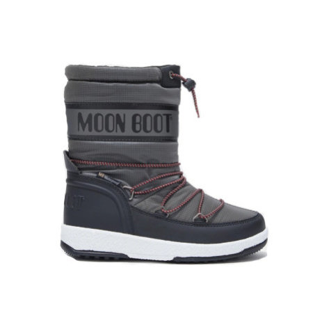 Chlapčenské vysoké zimné topánky MOON BOOT Boy Sport K black castlerock