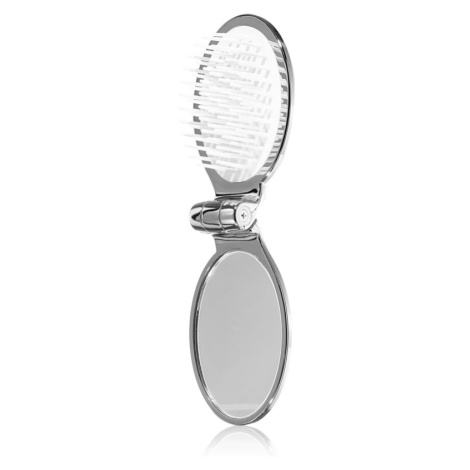 Janeke Chromium Line Folding Hair-Brush with Mirror hrebeň na vlasy so zrkadielkom 9,5 x 5,5 x 3