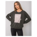 Dark Khaki Sweatshirt for Women with Salisbury print