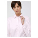 Bavlnená košeľa Seidensticker dámska, ružová farba, slim, s klasickým golierom, 60.080645
