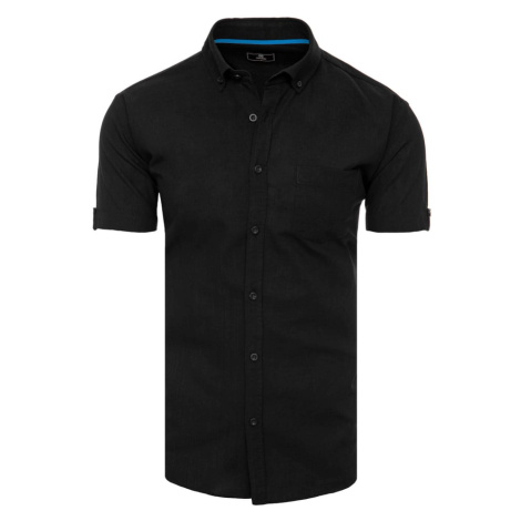 Black Men's Short Sleeve Shirt Dstreet