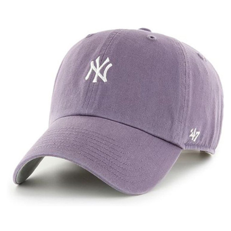 Čiapka 47brand Mlb New York Yankees fialová farba, s nášivkou 47 Brand