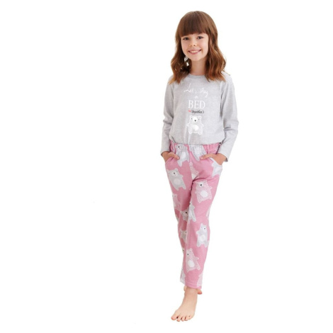 Dievčenské pyžamo Sofia šedej medvedík Taro