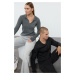 Trendyol Smoked Slim Couple Polo Collar Plain Knitwear Sweater