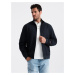 Ombre Men's quilted bagged jacket - navy blue