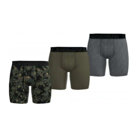 Pánske boxerky UNDER ARMOUR 6 PACK-Perf Tech Nov 6 inch-MARINE OD GREEN