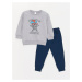 LC Waikiki Crew Neck Long Sleeve Baby Boy Sweatshirt and Trousers 2-Piece Set