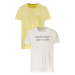 LIVERGY® Pánske tričko, 2 kusy (žltá/biela)