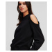 Mikina Karl Lagerfeld Logo Feminine Sweatshirt Black