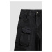 DEFACTO Girls' Wide Leg Cargo Wide Leg Jeans