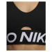 Dámska tréningová športová podprsenka NIKE PRO W NP INDY PLUNGE BRA BOLD-010 BLACK WHITE WHITE