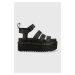 Kožené sandále Dr. Martens Blaire Quad dámske, čierna farba, na platforme DM27296001