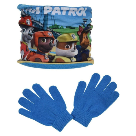 MODRÁ CHLAPČENSKÁ SADA NÁKRČNÍKU A RUKAVÍC PAW PATROL