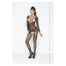 Passion BS031 black - Bodystocking Farba: Čierna