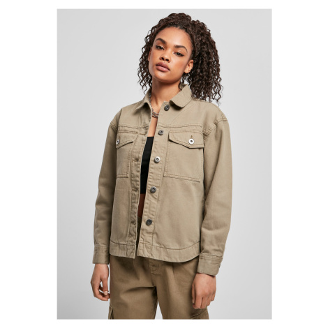 Dámska oversized khaki košeľová bunda Urban Classics