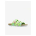 Zelené dievčenské kvetované papuče Richter