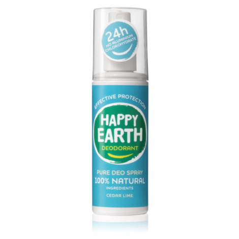 Happy Earth 100% Natural Deodorant Spray Cedar Lime dezodorant