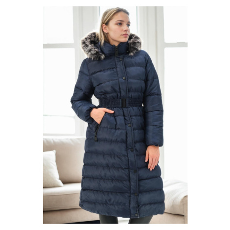 Z6779 DEWBERRY WOMEN'S COAT-NAVY-1