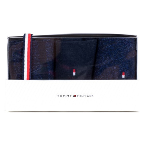 Tommy Hilfiger Ponožky - TH WOMEN SOCK 3P GIFTBOX LUREX modré