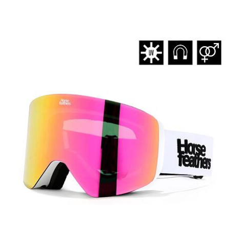 HORSEFEATHERS Okuliare na snowboard Colt - white/mirror pink WHITE