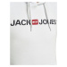 JACK & JONES Mikina 'Waistband'  jasne červená / čierna / biela