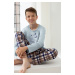 Chlapčenské pyžamo Taro Parker - bavlna Svetlomodrá