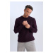 DEFACTO Standard Fit Regular Cut Crew Neck Textured Basic Knitwear Sweater