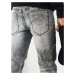 Pánske šedé džínsové nohavice Dstreet UX4133